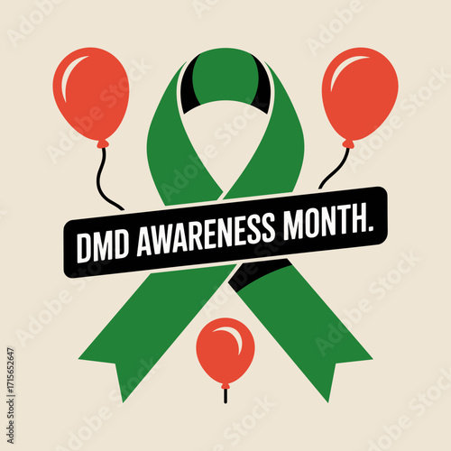 DMD Awareness Ribbon with Balloons