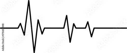 Medical heartbeat line graphic electrocardiogram ecg pulse vector