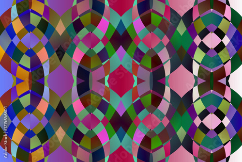 Seamless flannel colourful glow aesthetic abstract gradient line art shape wallpaper background pattern	
