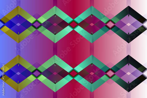 Seamless flannel colourful glow aesthetic abstract gradient line art shape wallpaper background pattern	