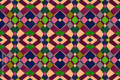 Seamless flannel colourful glow aesthetic abstract gradient line art shape wallpaper background pattern	