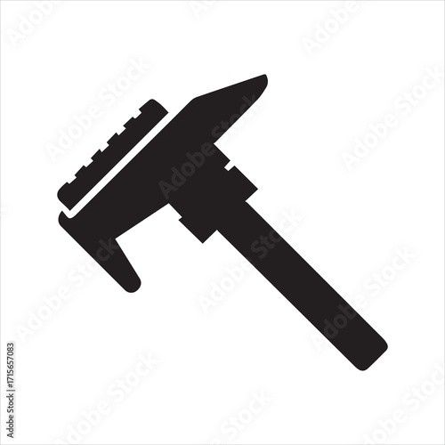 hammer and screwdriver vector illustration logo sticker silhouette design