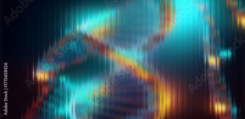 Mesmerizing blend of vibrant teal and gold hues creating a modern abstract background, perfect for tech, science, and innovative design projects with a futuristic feel