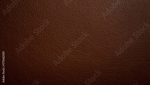 Rich Dark Brown Leather Texture Background, Natural Material Surface