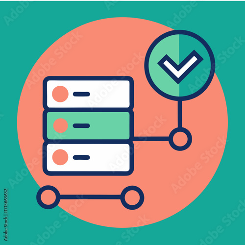 Server data processing and verification icon
