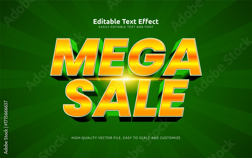 mega sale editable text effect