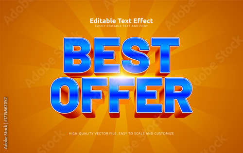 best offer editable text effect