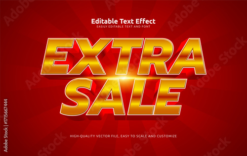extra sale editable text effect
