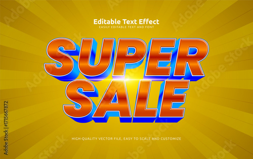 super sale editable text effect