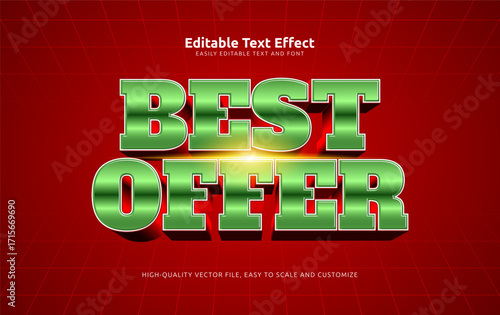best offer editable text effect