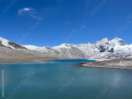 Beautiful lake view gangtok, sikkim view, freeze lake 
