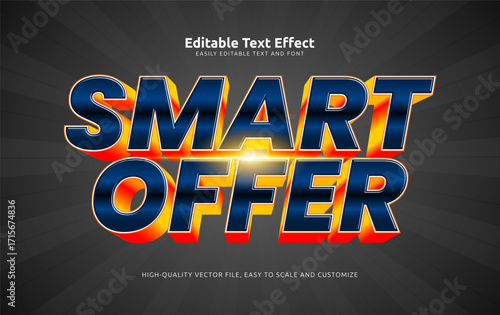 smart offer editable text effect