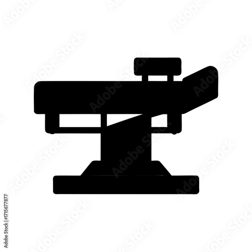 Silhouette of an Operating Table for Surgical Procedures in Medical Settings