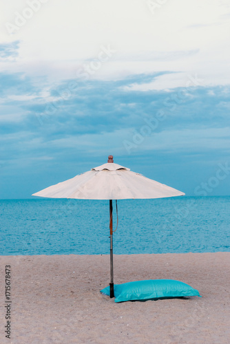 Relaxing area by the sea