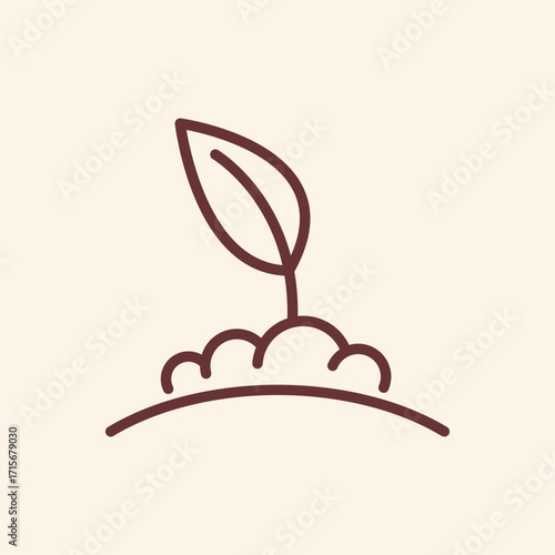 Delicate seedling emerging from fertile soil, symbolizing growth, new beginnings, and natural evolution.