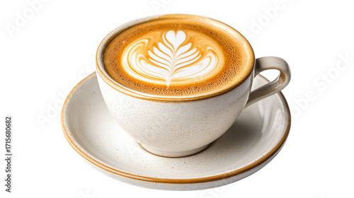  Hot coffee cafe isolated on a white background