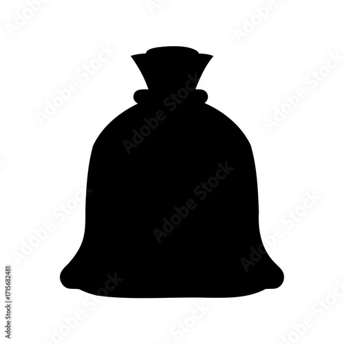 Silhouette of a Simple Tied Sack, Perhaps Used for Treats or Goodies