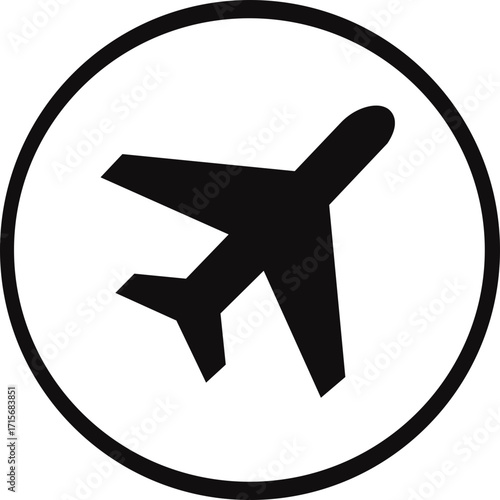 Airplane icon . Flight transport symbol. Airplane icon vector. Travel flat illustration. Travel symbol. Vector EPS 10,airplane icon. Aircrafts Silhouette,Plane airport icon