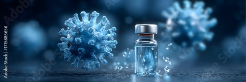 vaccine vaccination concept with equipment, immune, antibiotic