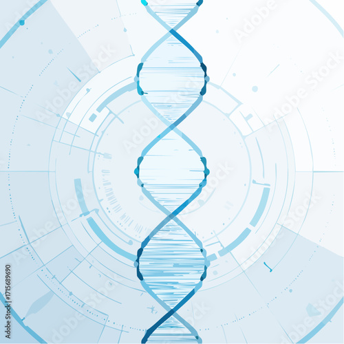 Abstract vector DNA structure. Medical science background