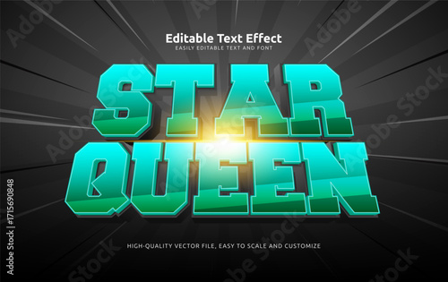 star queen editable text effect