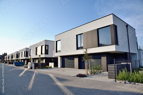 One floor house. Newly constructed, modern residential buildings in Wroclaw, Poland.