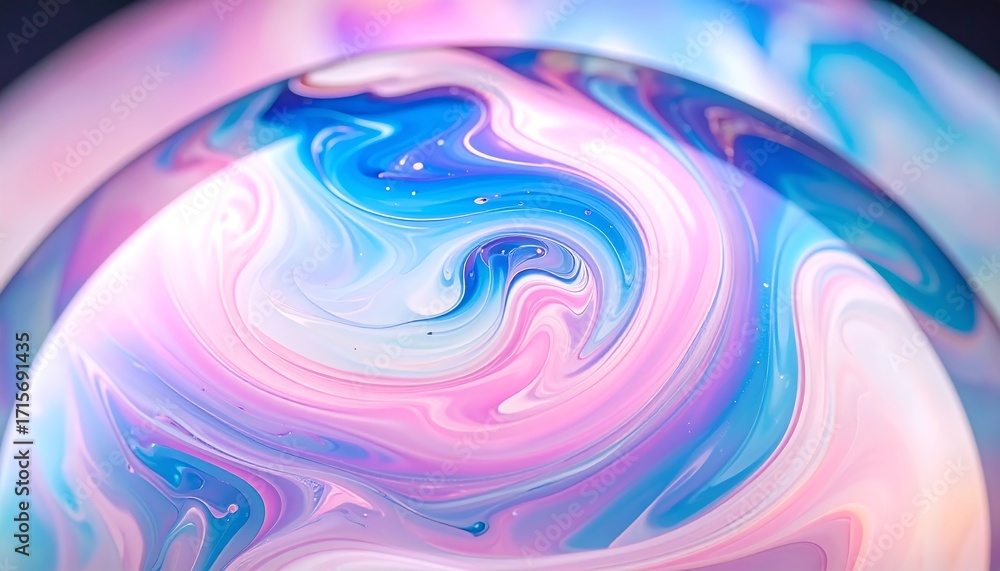 Fototapeta premium Abstract sphere with swirling colors