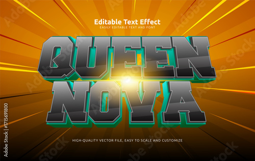 queen nova editable text effect