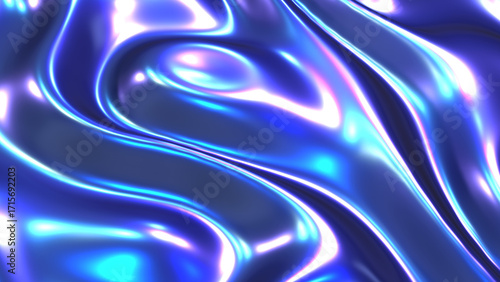 Purple blue chrome waves ba...