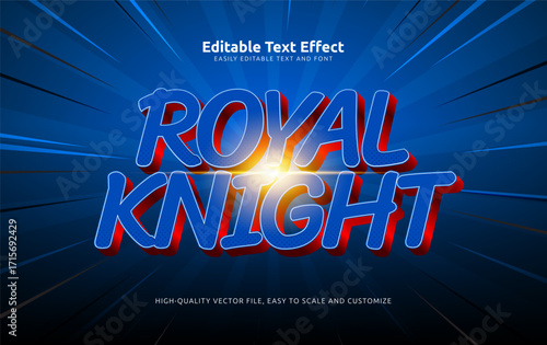 royal knight editable text effect