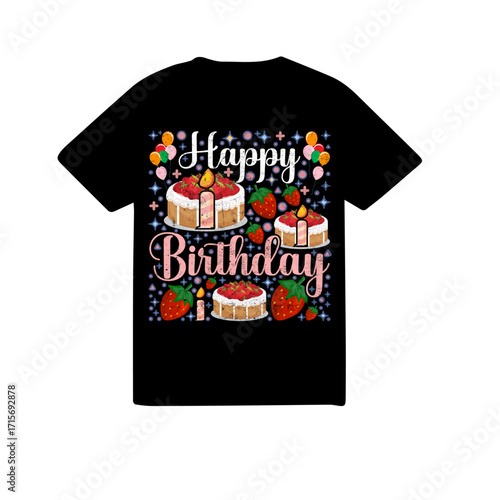 Happy Birthday t-shirt logo design