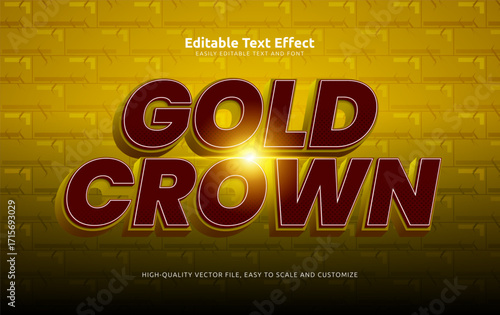 gold crown editable text effect