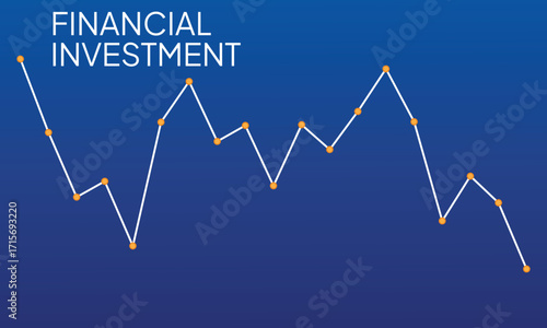 Business stock market investment graph growth technology background. chart economy forex finance increase rise. vector illustration fantastic hi-tech design. Financial Investment.