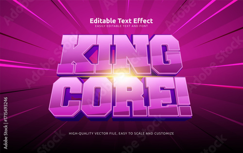 king core editable text effect