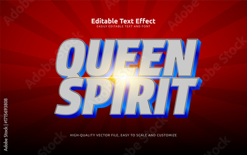 queen spirit editable text effect