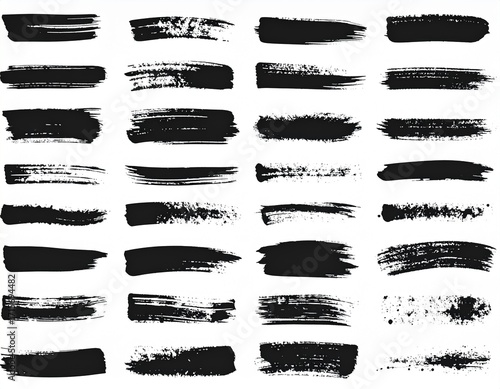 Wallpaper Mural Brush stroke vector illustration set  Torontodigital.ca