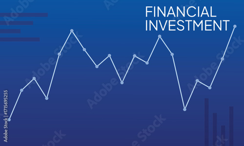 Business stock market investment graph growth technology background. chart economy forex finance increase rise. vector illustration fantastic hi-tech design. Financial Investment.