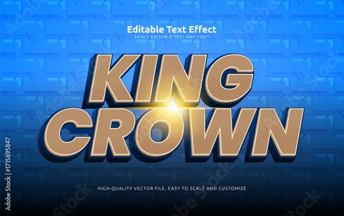 king crown editable text effect