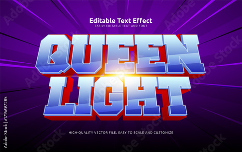queen light editable text effect