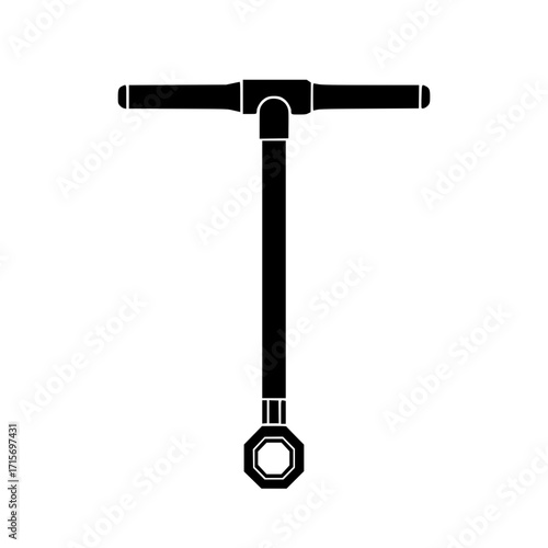 Scooter handlebar front view icon