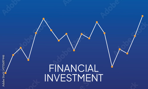 Business stock market investment graph growth technology background. chart economy forex finance increase rise. vector illustration fantastic hi-tech design. Financial Investment.
