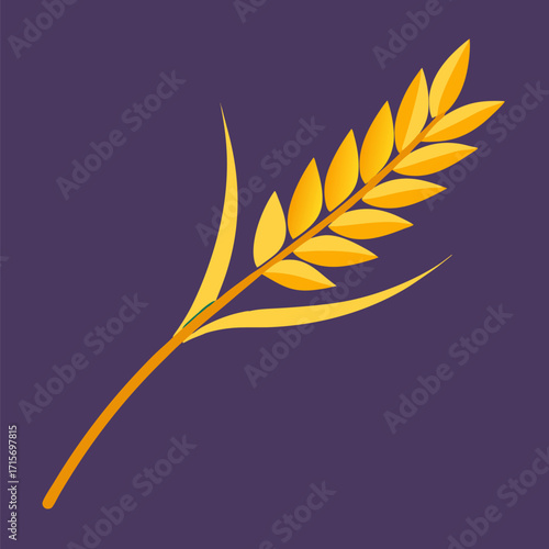 A vector of cyber  golden wheat design Illustration