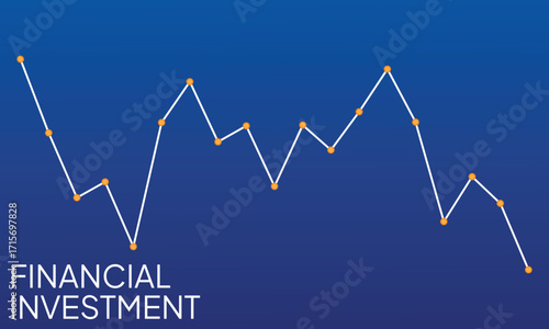 Business stock market investment graph growth technology background. chart economy forex finance increase rise. vector illustration fantastic hi-tech design. Financial Investment.