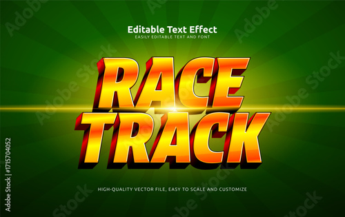 race track editable text effect