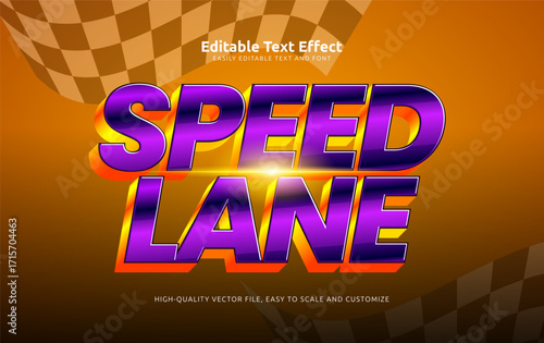 speed lane editable text effect