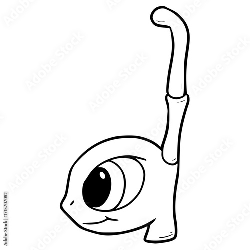 d lowercase Alphabet character illustration hand drawn outline vector