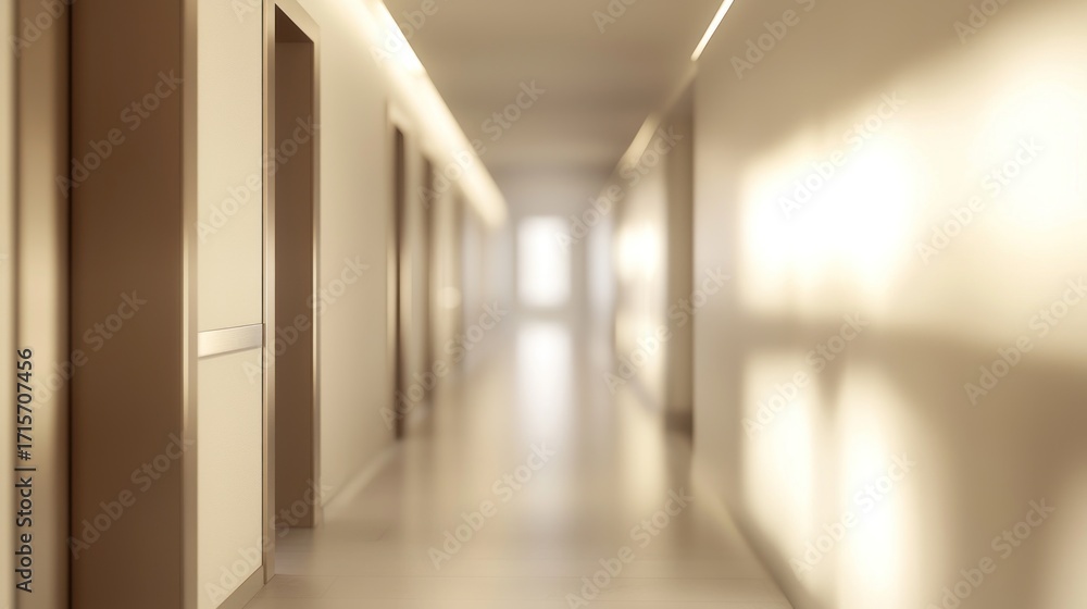 Obraz premium Serene Corridor: A Minimalist Architectural Interior