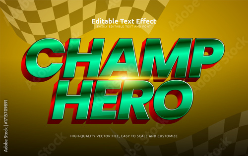 champ hero editable text effect