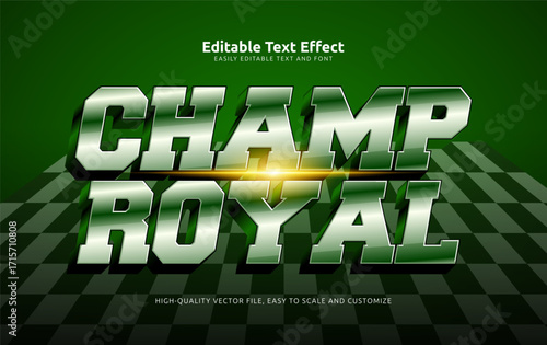 champ royal editable text effect