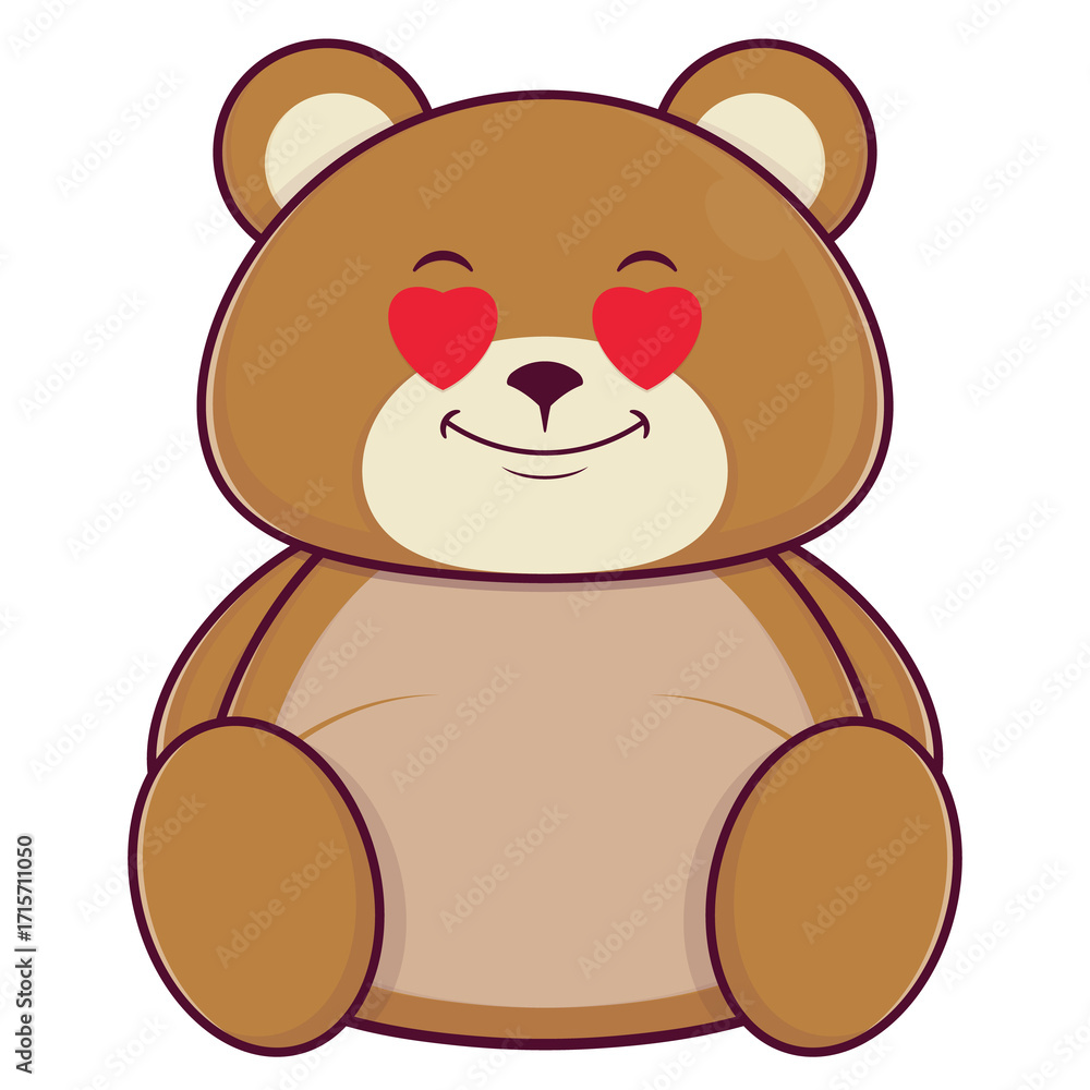 Fototapeta premium bear love face cartoon cute